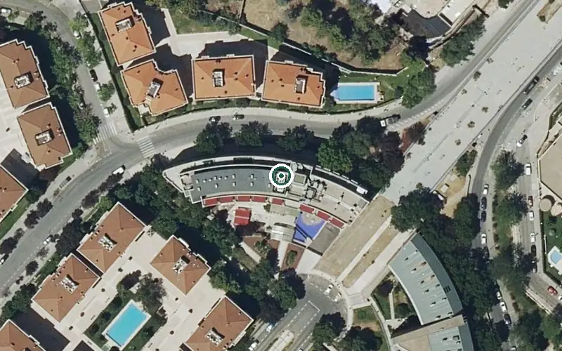 Vista aérea de la ubicación de Sanitas Residencial Pinar del Rey