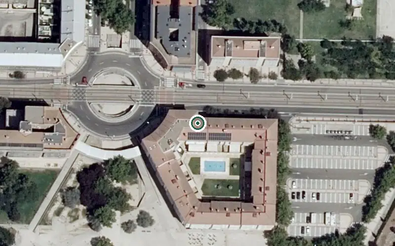Vista aérea de la ubicación de Residencia Marbore Majas de Goya