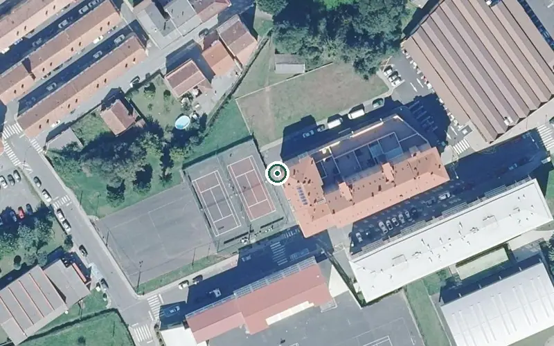 Vista aérea de la ubicación de Centro de Día para Persoas Maiores Xuntanza