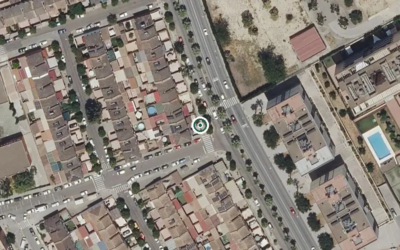 Vista aérea de la ubicación de Centro Residencial para Mayores Vitalia Mairena