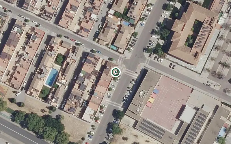 Vista aérea de la ubicación de Centro Residencial para Mayores Vitalia Suite Rinconada