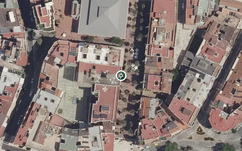 Vista aérea de la ubicación de Centro de Día para Mayores Dintel Asistencial