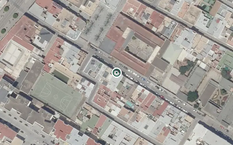 Vista aérea de la ubicación de Residencia para Mayores San José
