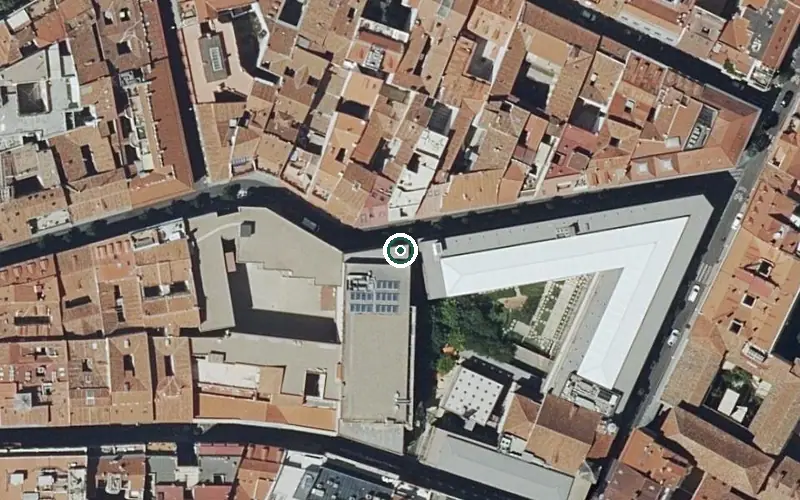 Vista aérea de la ubicación de Centro de Día Municipal Escuelas de San Antón