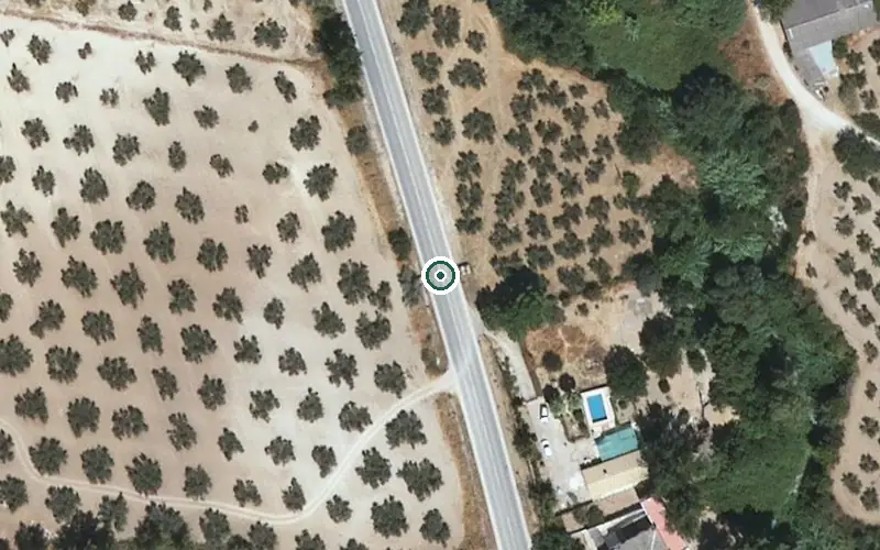 Vista aérea de la ubicación de Centro Residencial para Personas Mayores Hotel María Luisa