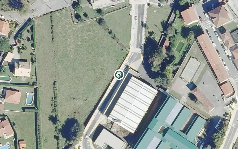 Vista aérea de la ubicación de Fogar Residencial Concello a Lama