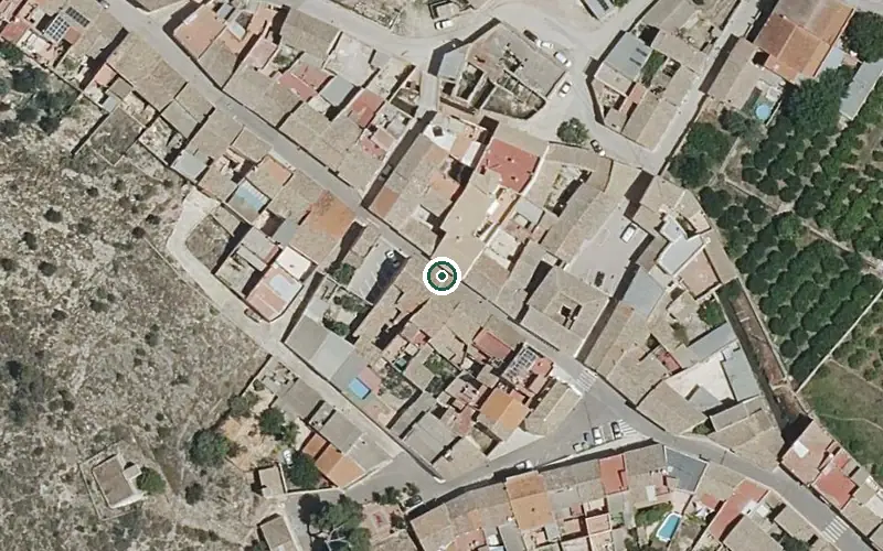 Vista aérea de la ubicación de Residencia para Personas Mayores Dependientes la Verge de L'enova