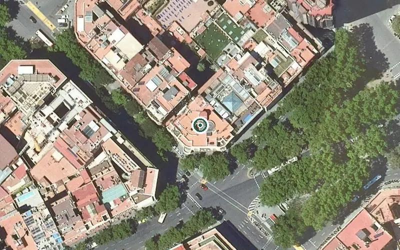 Vista aérea de la ubicación de Residencia geriátrica Urquinaona II