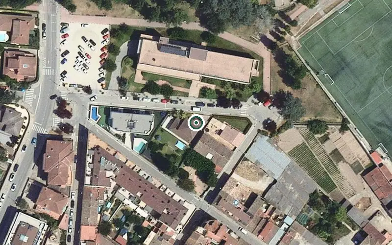 Vista aérea de la ubicación de Residència La Solana de Banyoles