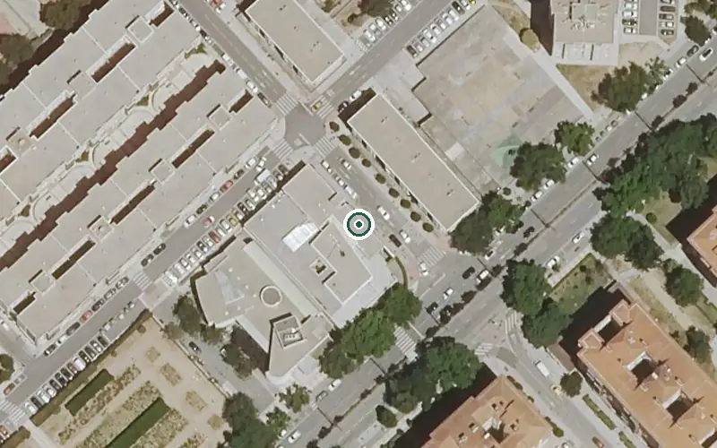 Vista aérea de la ubicación de Centro de Día la Rosaleda