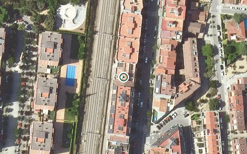 Vista aérea de la ubicación de Centre de dia per a Gent Gran Font Verda