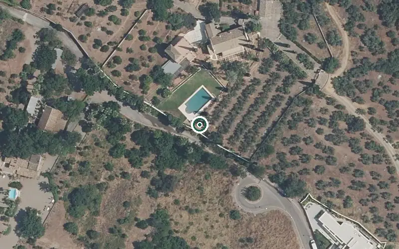 Vista aérea de la ubicación de Centro Residencial para Personas Mayores Isidoro Fernández