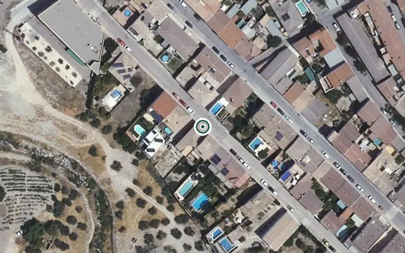 Vista aérea de la ubicación de Residencia para Personas Mayores María Ortega Granada