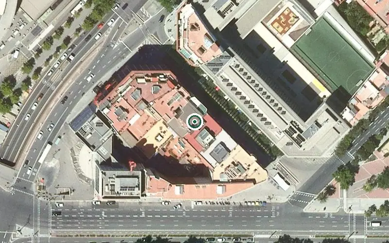 Vista aérea de la ubicación de Residència Llevant