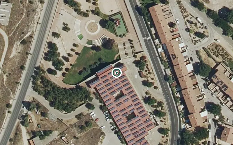 Vista aérea de la ubicación de Residencia Campo Real