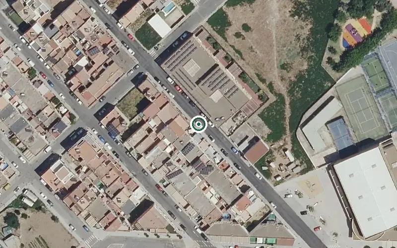 Vista aérea de la ubicación de Centro de Día para Mayores Tristan