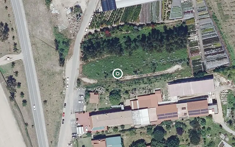 Vista aérea de la ubicación de Residencia Virgen de Guadalupe