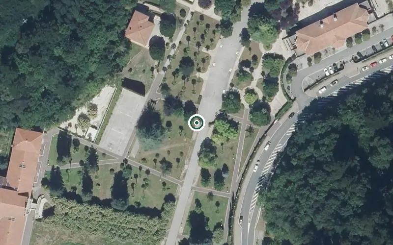 Vista aérea de la ubicación de Casa Hospital San Juan de Dios Egoitza