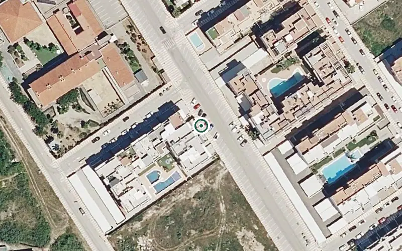 Vista aérea de la ubicación de Centro de Día para Personas Mayores Dependientes Solimar Daimús