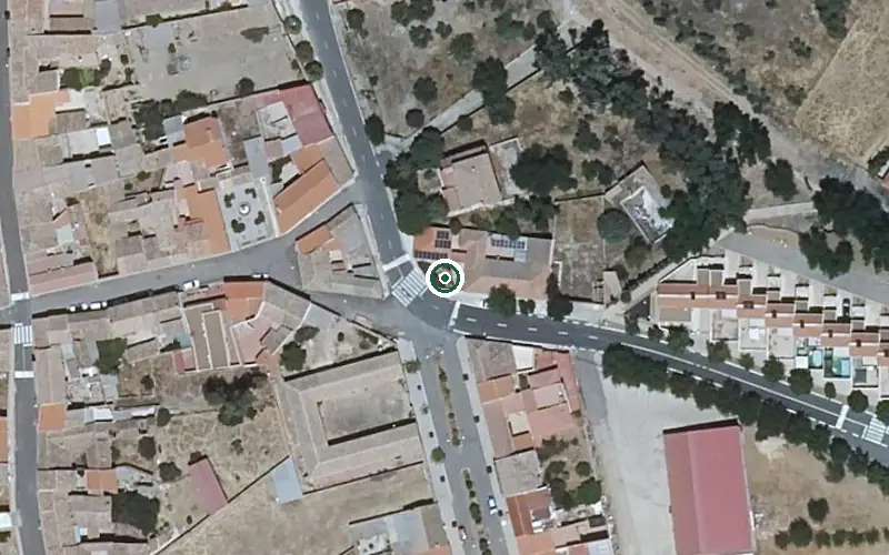 Vista aérea de la ubicación de Vivienda Municipal de Mayores de Mestanza