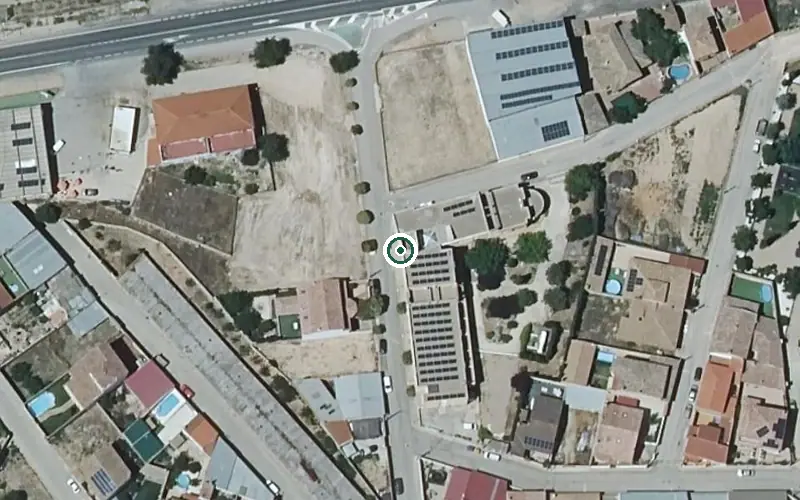 Vista aérea de la ubicación de Residencia de Mayores Santa Catalina
