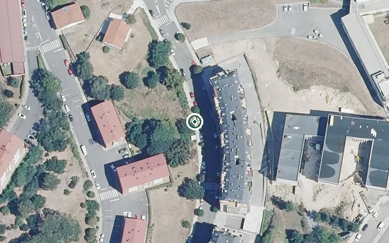 Vista aérea de la ubicación de Residencia Domusvi Ourense Centro