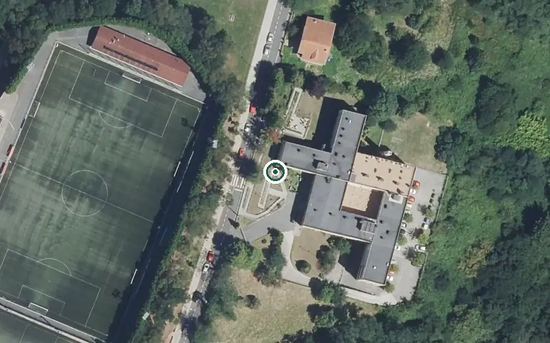 Vista aérea de la ubicación de Caser Residencial Artxanda Egoitza