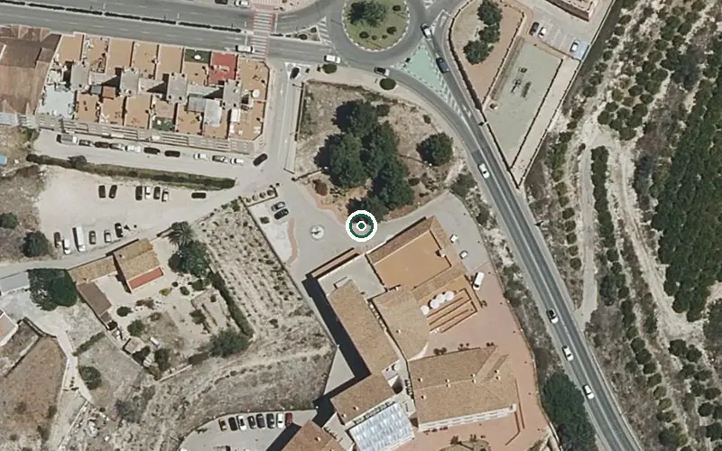 Vista aérea de la ubicación de Centro de Día para Personas Mayores Dependientes Ana Mª Espinos Llopis