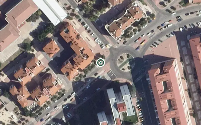 Vista aérea de la ubicación de Unidad de Estancias Diurnas Gerohotel Prado Boyal