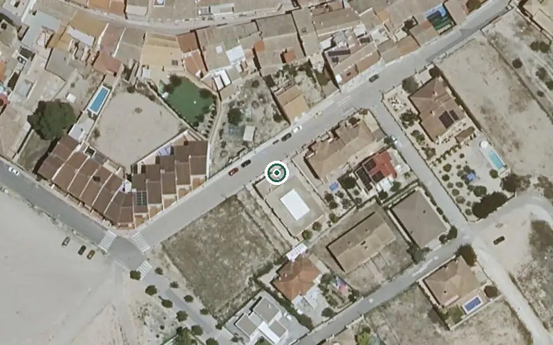 Vista aérea de la ubicación de Centro de Día de Enfermos Alzheimer Caudete