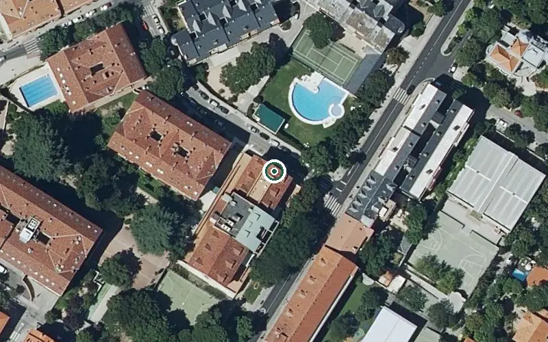 Vista aérea de la ubicación de Residencia Alba San Lorenzo