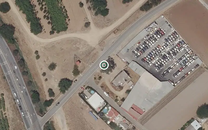 Vista aérea de la ubicación de Centro Residencial para Personas Mayores San Ramón