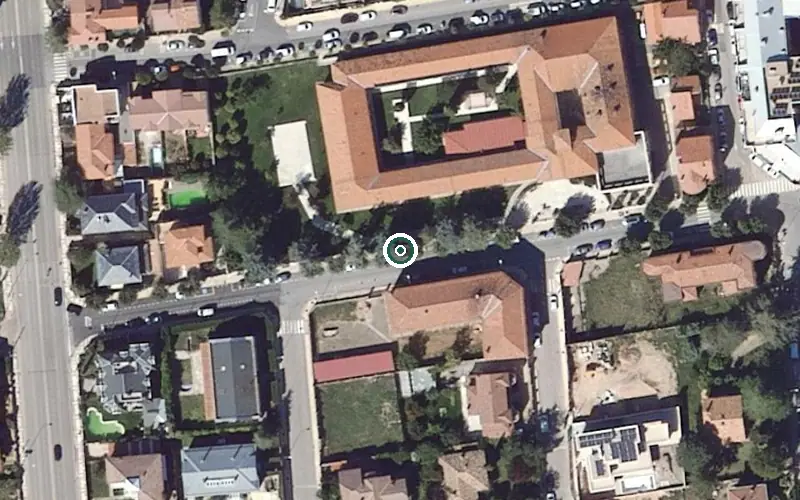 Vista aérea de la ubicación de Residencia de Personas Mayores el Parque