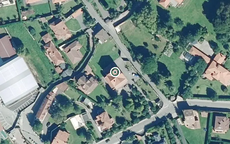 Vista aérea de la ubicación de Residencia Somió