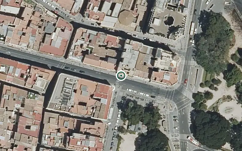 Vista aérea de la ubicación de Residencia para Personas Mayores Dependientes Jardines del Parterre