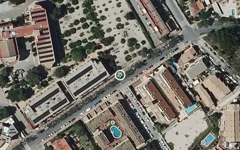 Vista aérea de la ubicación de Residencia para Dependientes de Ferroviarios