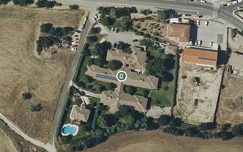 Vista aérea de la ubicación de Residencia Ntra. Sra. del Sagrario