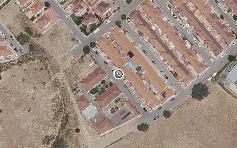 Vista aérea de la ubicación de Centro Residencial para Personas Mayores Sierraracena