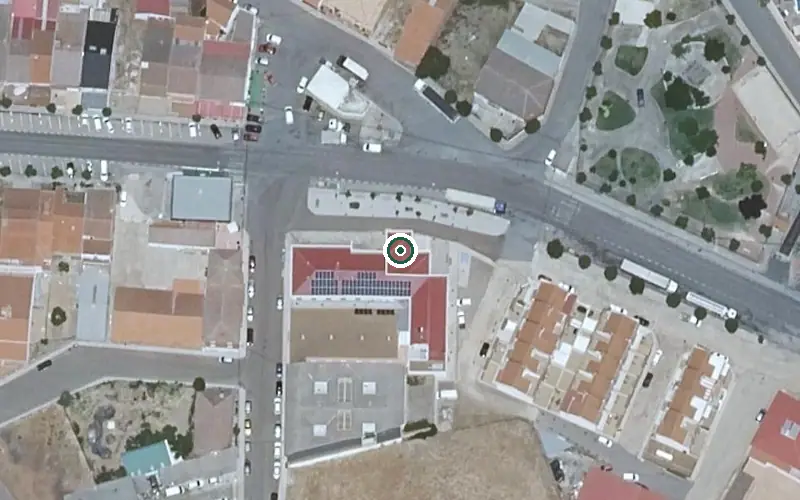 Vista aérea de la ubicación de Residencia de Mayores Municipal Santa Quiteria