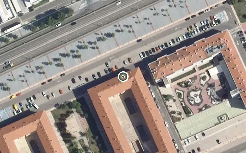 Vista aérea de la ubicación de Unidad de Estancia Diurna Domusvi Arroyo