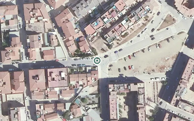 Vista aérea de la ubicación de Centro Residencial Caleta del Sol