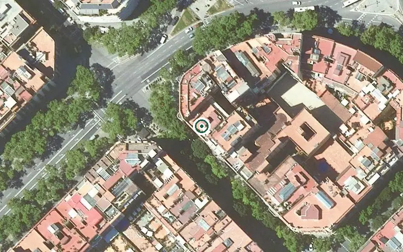 Vista aérea de la ubicación de Residència Canava