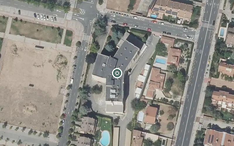 Vista aérea de la ubicación de Residencia de Mayores en Logroño Bouco Las Gaunas
