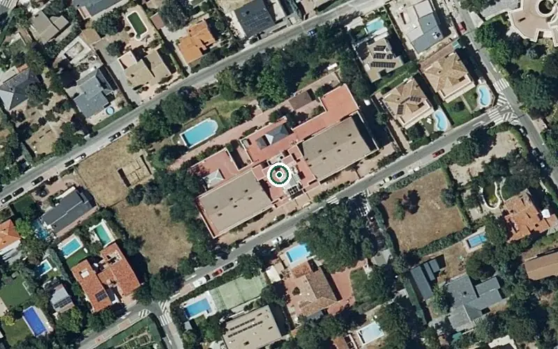Vista aérea de la ubicación de Residencia Las Matas
