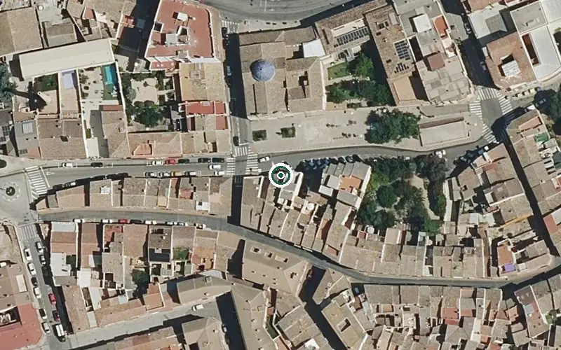 Vista aérea de la ubicación de Residencia P.m.d. Fund. Casa de la Benef. Muro de Alcoy