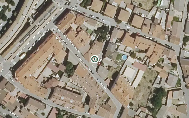 Vista aérea de la ubicación de Vivienda Municipal de Mayores (El Casar)