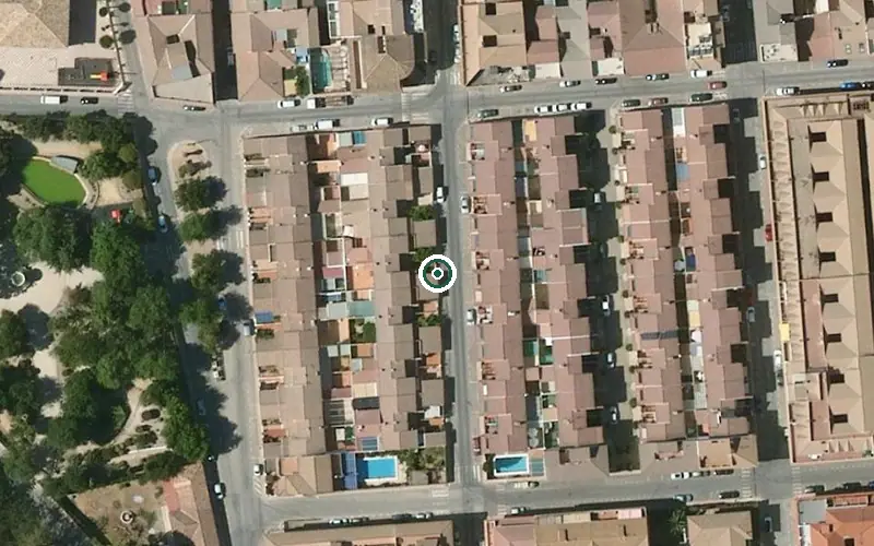 Vista aérea de la ubicación de Centro de Día para Mayores Municipal de Mancha Real