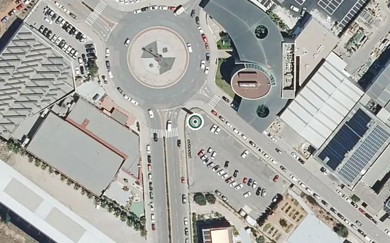 Vista aérea de la ubicación de Centro de Día para Personas Mayores Dependientes la Ribera