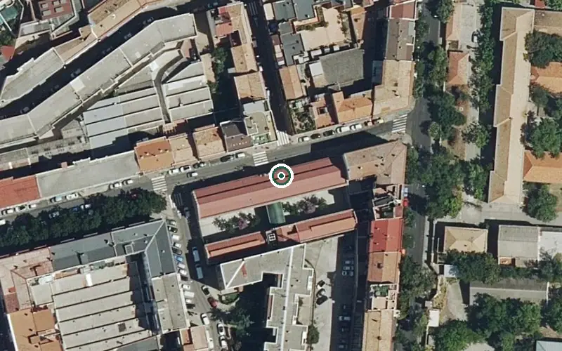 Vista aérea de la ubicación de Centro de Día Municipal Francisco de Goya