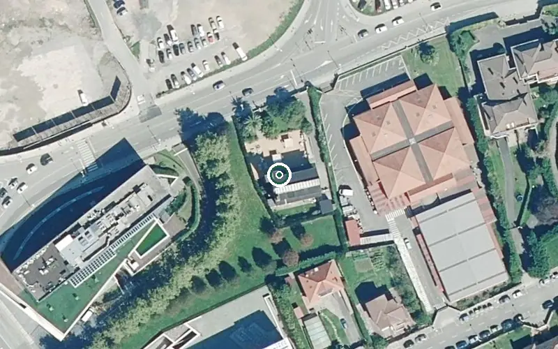 Vista aérea de la ubicación de Residencial El Castillo